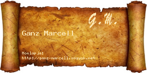 Ganz Marcell névjegykártya